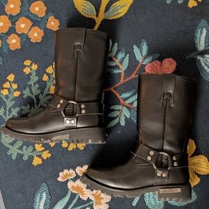 Black Harness Boots